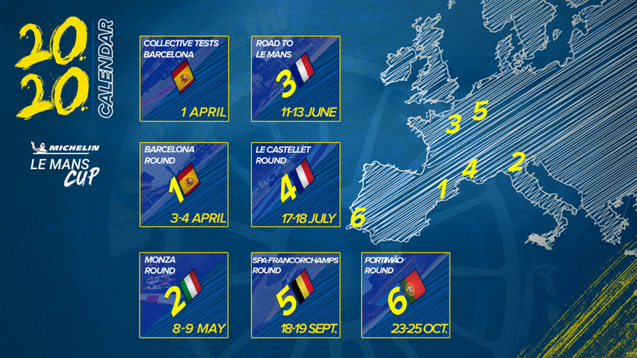 Six Rounds and Seven Races in 2020 for the Michelin Le Mans Cup