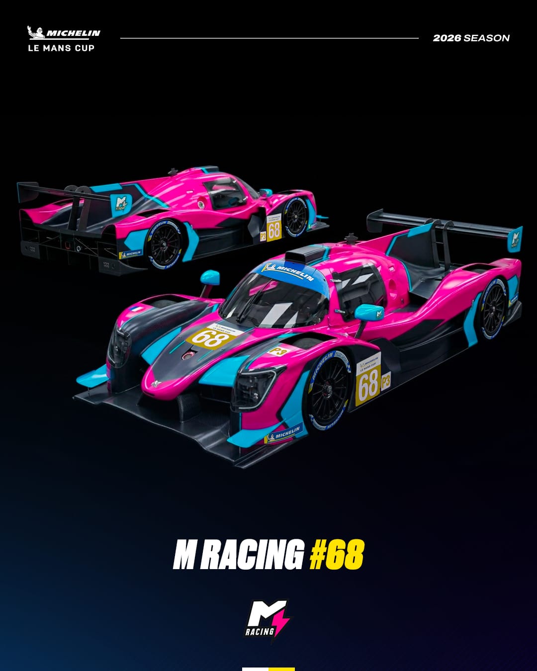 New bold colours and a fresh lineup for @mracing_official! 👊 The French team will run the same colou